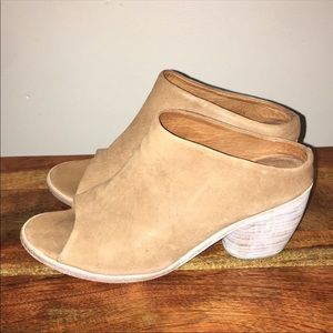 P. Monjo Leather Bootie Mule Avana. Size 38.5…fit size 8.